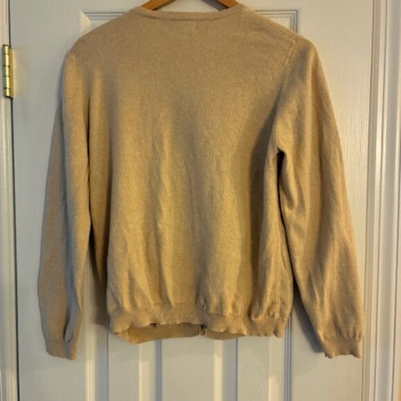 Alfred Dunner Women's Cardigan Patchwork Embroidered Flowers Beige Sweater Sz LP - Picture 3 of 8